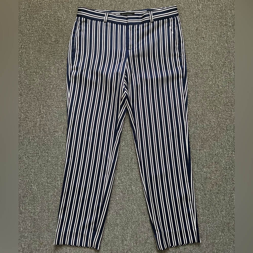 BANANA REPUBLIC Avery Slim Fit Pants Womens Slim Fit Pant Striped Size 2